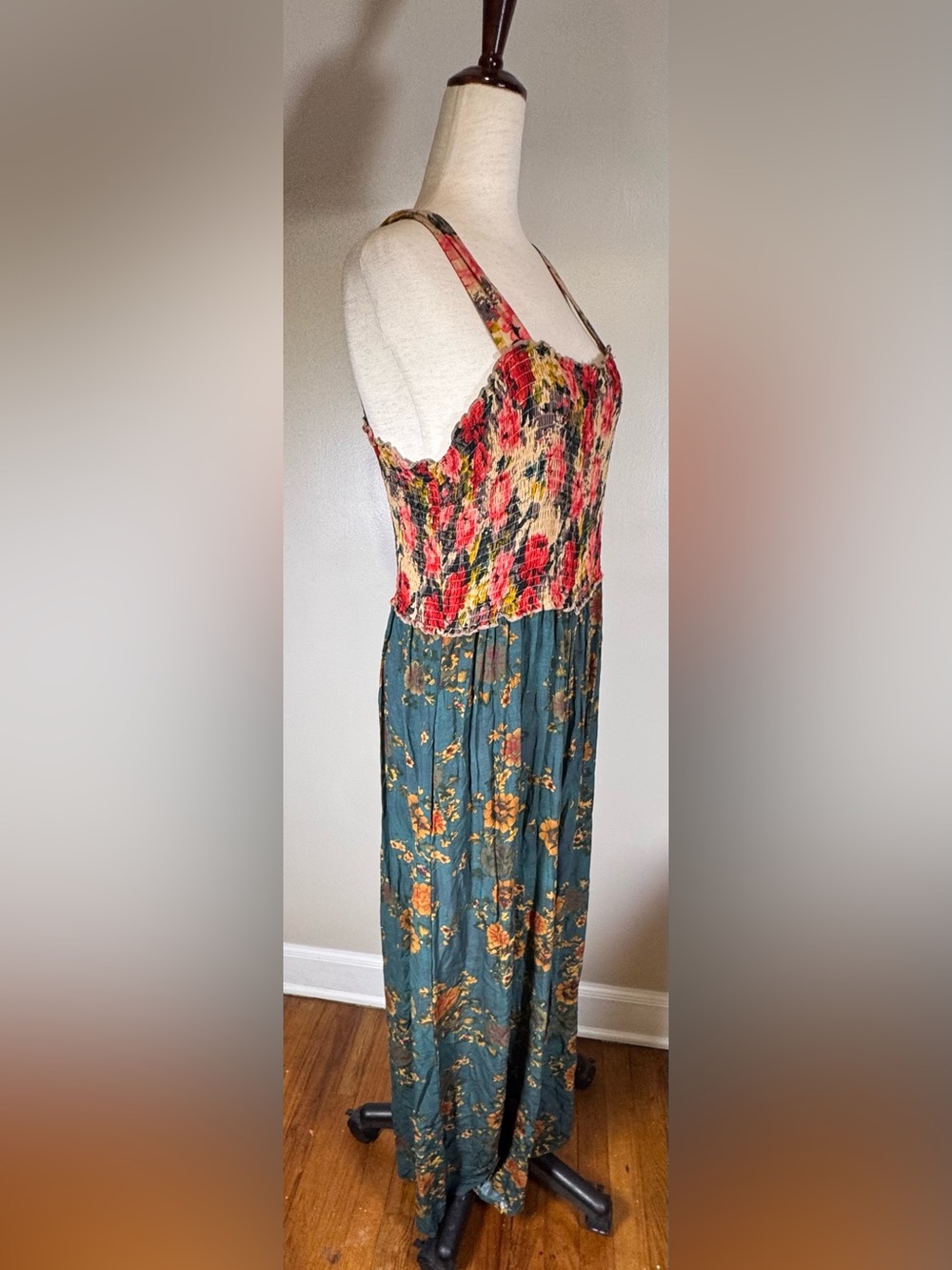 Natural Life Sz XL Sedona Jumpsuit Floral Boho Cottagecore Festival Tank Romper - Picture 6 of 10